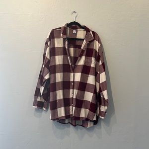 Plus size women’s Old Navy red flannel